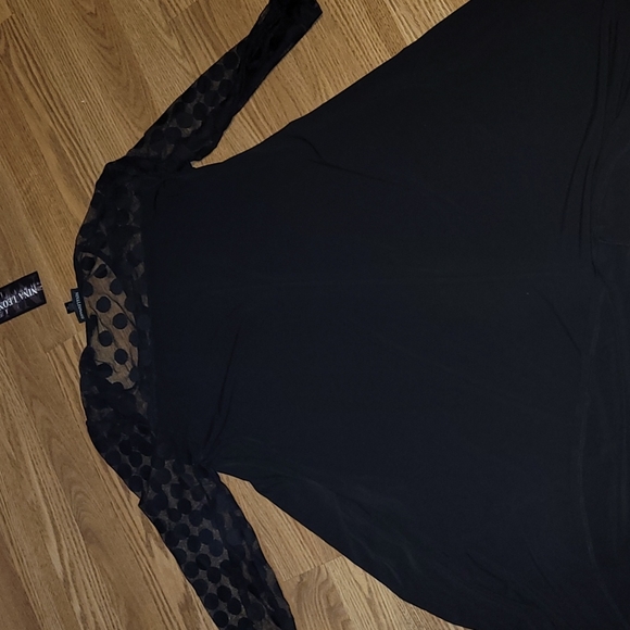 New Nina Leonard sexy black midi dress sizes M and L - Picture 7 of 8